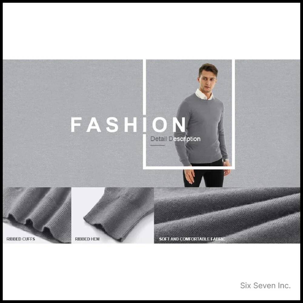 Slim Fit Crew Neck Sweater Lightweight Knitted Pullover Casual Minimal Chic